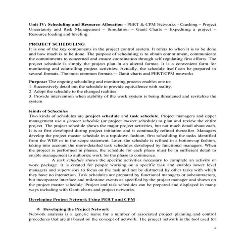 Advanced project management mod 4