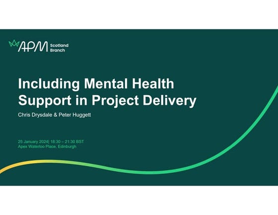 Including mental health support in project delivery