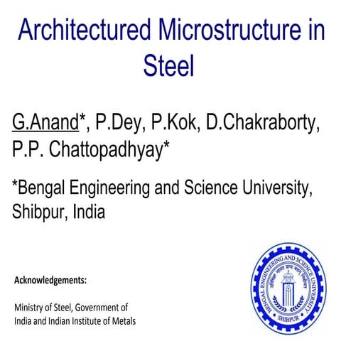 Architectured Microstructures in Steel