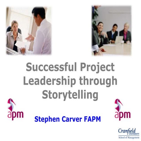Successful project management through storytelling -12th Jan