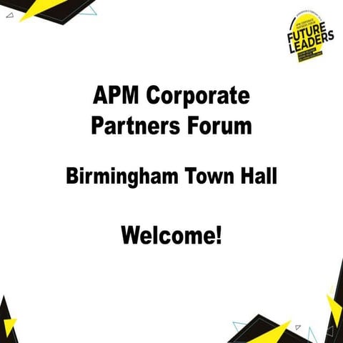 Apm thought leadership forum