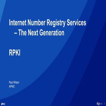 ICANN APAC-TWNIC Engagement Forum: Internet Number Registry Services - The Ne...