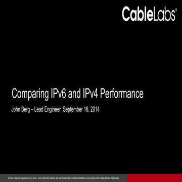 Comparing IPv6 and IPv4 Performance, by John Berg [APNIC 38 / IPv6 Plenary]