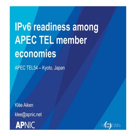 IPv6 readiness among APEC TEL member economies