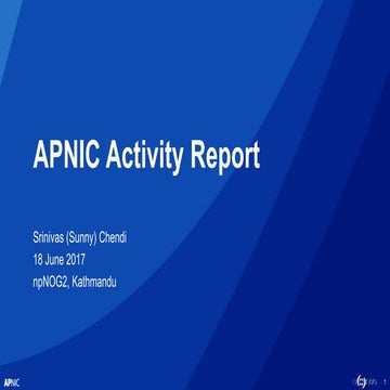 npNOG 2: APNIC activity report