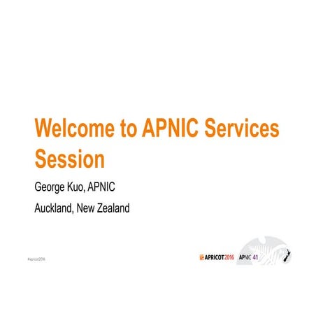 APNIC Services Roadmap Update