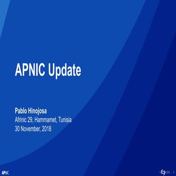 AFRINIC 29: APNIC Update