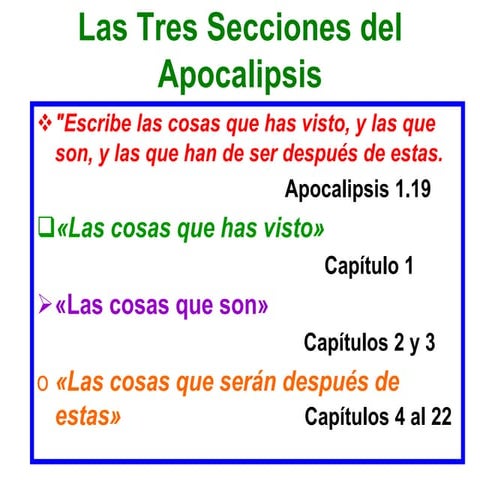 Orden y Estructura del Apocalipsis Detallado | PPTX