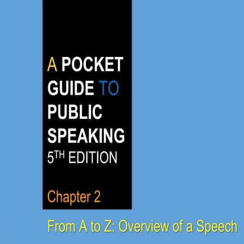 A Pocket Guide to Public Speaking Chapter 2