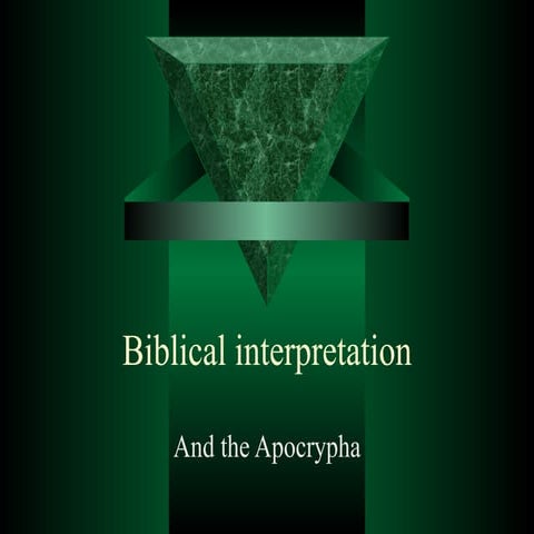 Apocrypha And Biblical Interpretation
