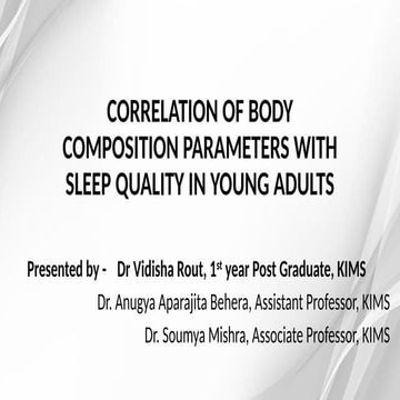 sleep quality and sleep parameters correlation..