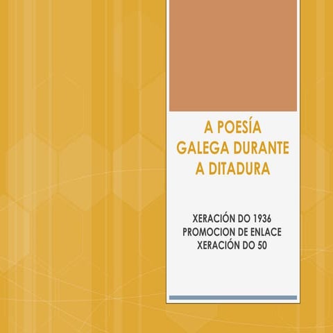 A poesía galega durante a ditadura