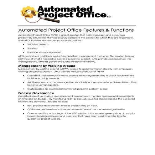 Apo predictive analytics | PDF