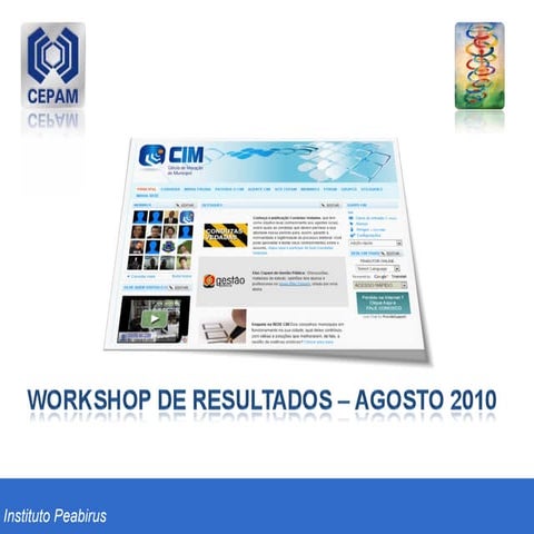 Apoio workshop cim brasão
