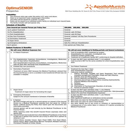 Apollo Munich Optima Senior Prospectus