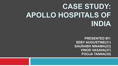 Apollo hospitals  presentation (etop & sap)