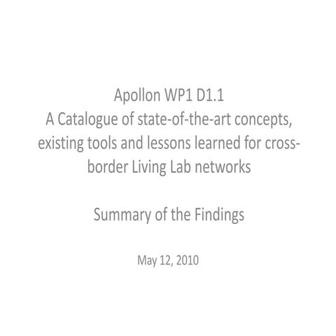 Apollon wp1 d1 summary