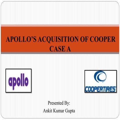 APOLLO TYRES – COOPER TIRE DEAL