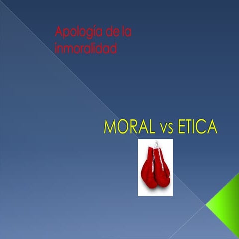 Apología de la inmoralidad | PPTX
