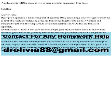 A polycationic mRNA contains two or more promoter sequences. True Fal.pdf