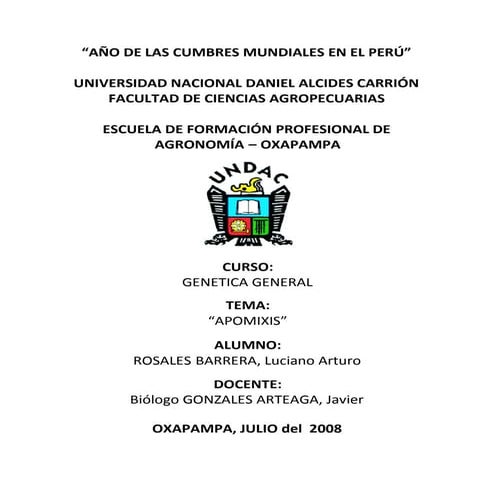 Apomixis