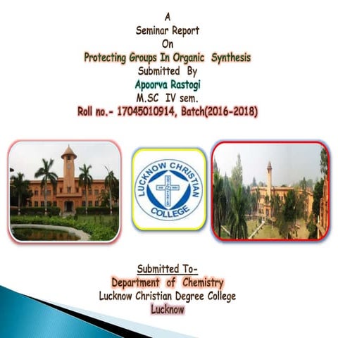 Protecting Groups In Organic Synthesis