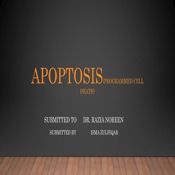 Apoptosis (programmed cell death)