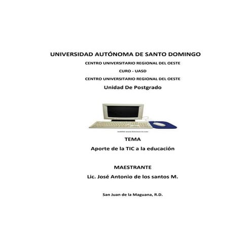 Aporte de la tecnología a la educación