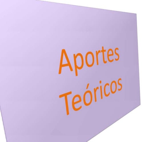Aportes teoricos genesis