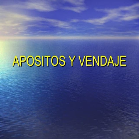 Aposito y vendaje