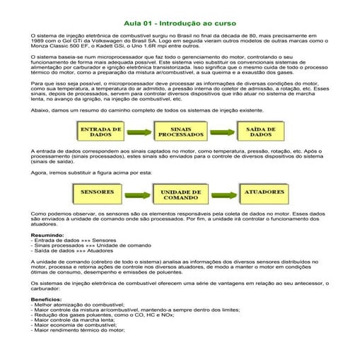 Apost.injeção eletrônica