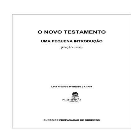 APOSTILA DO NOVO TESTAMENTO