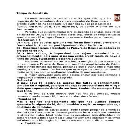 Tempo de Apostasia | PDF