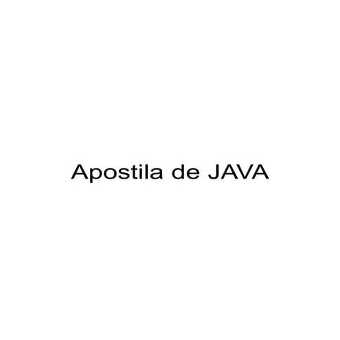 Apostila de java