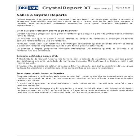 Apostila de Crystal Report | PDF