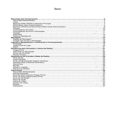Apostila Curso Montagem E Manutenção De Micros