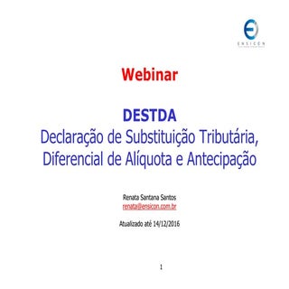DESTDA - Declaração de Substituição...