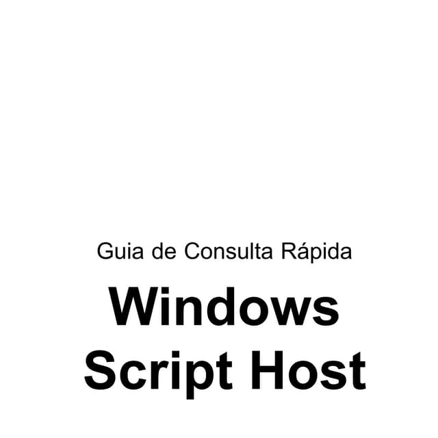 Apostila   manual completo - windows-script-host