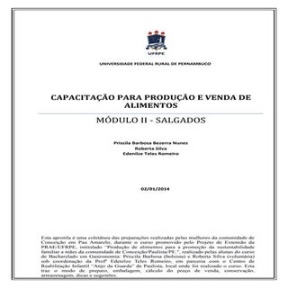 Apostila   módulo ii - salgados