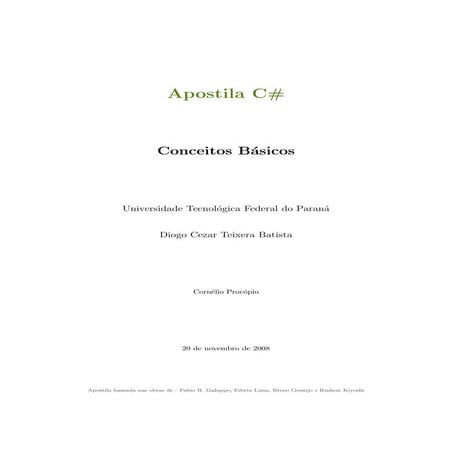 Apostila c# iniciantes