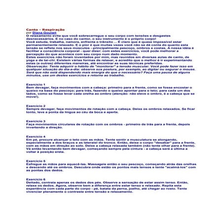 Apostila de canto   relaxamento