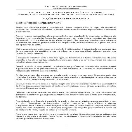 Apostila de cartografia