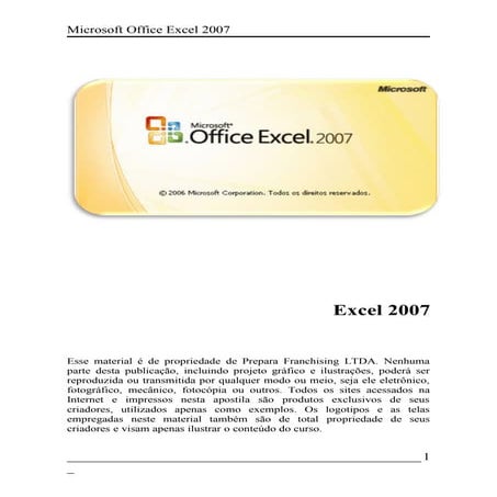 Apostila de excel 2007 ok perfeita