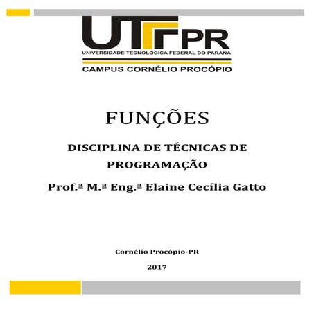 Apostila de Funções em C