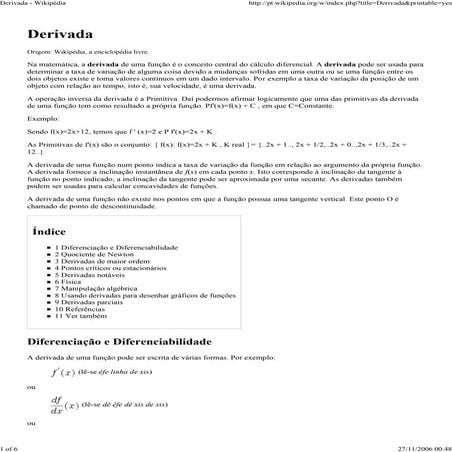 Apostila derivadas