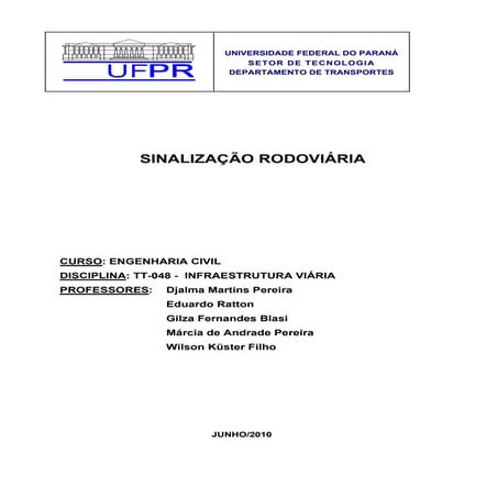 Apostila de sinalização rodoviaria