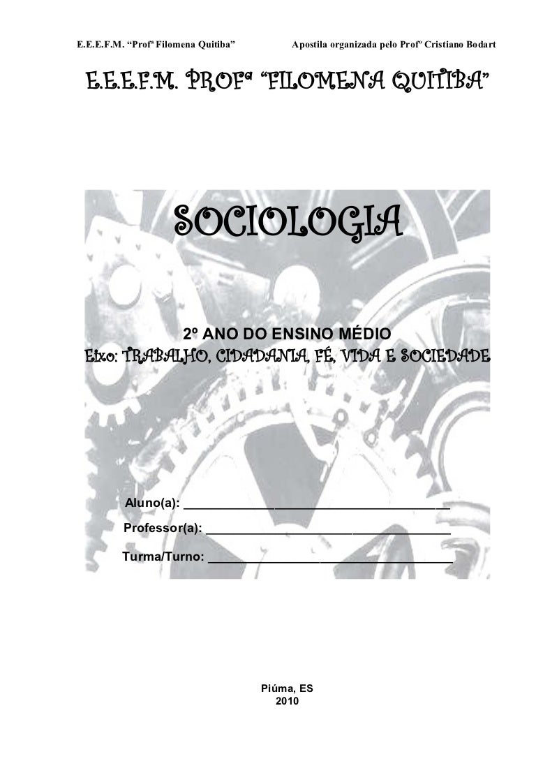 Apostila Do Aluno Sociologia 2 Ano Volume 2