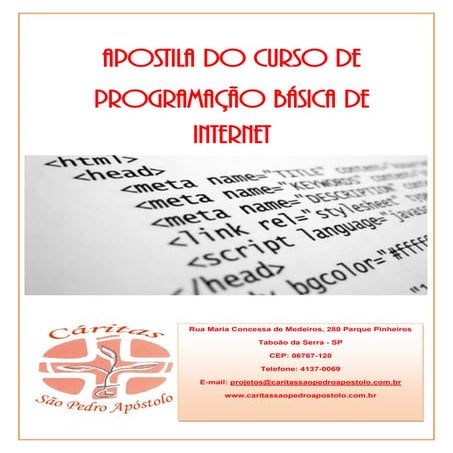 Apostila de web - Curso de Programação Básica de Internet