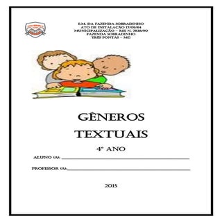 Apostila gêneros textuais  4º ano