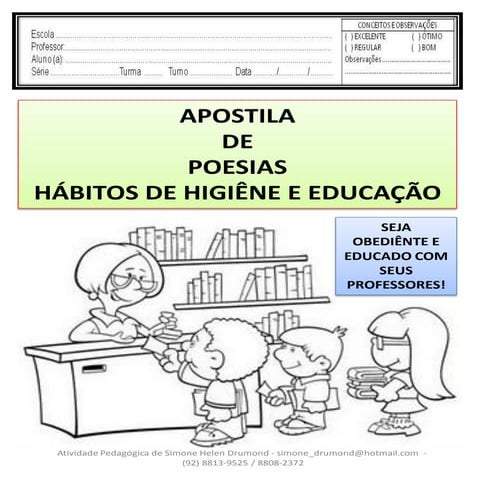 Apostila hábitos  de higiêne  e  boa educação2